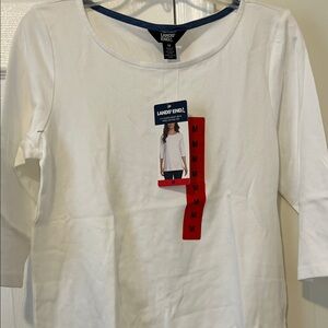 Lands' End Women's Cream Long Sleeve Top